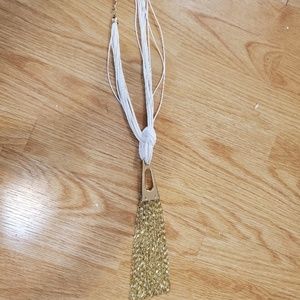 White leather necklace